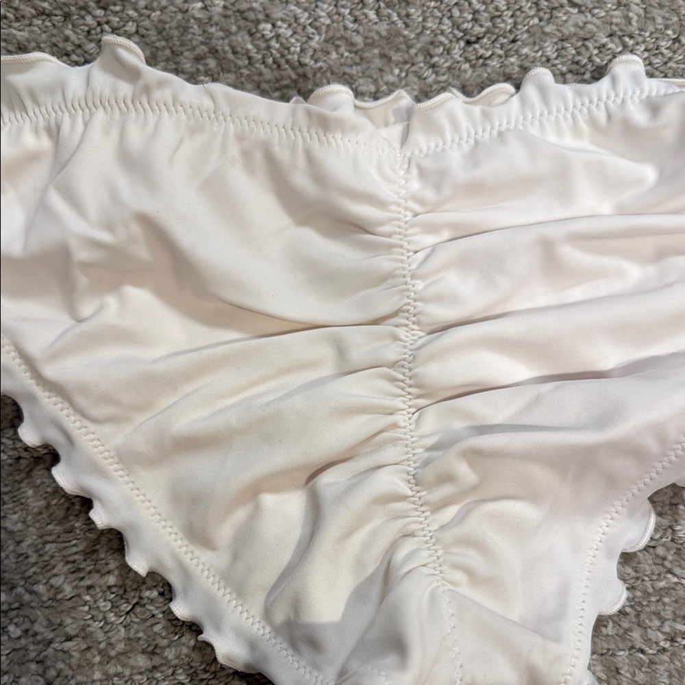 Silky Ruffle Trim Bikini Bottom - Picture 3 of 3
